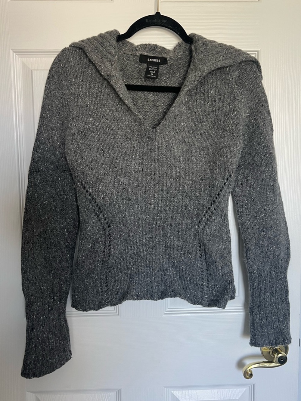 Vintage Y2K Express Wool & Angora Blend Grey Sweater